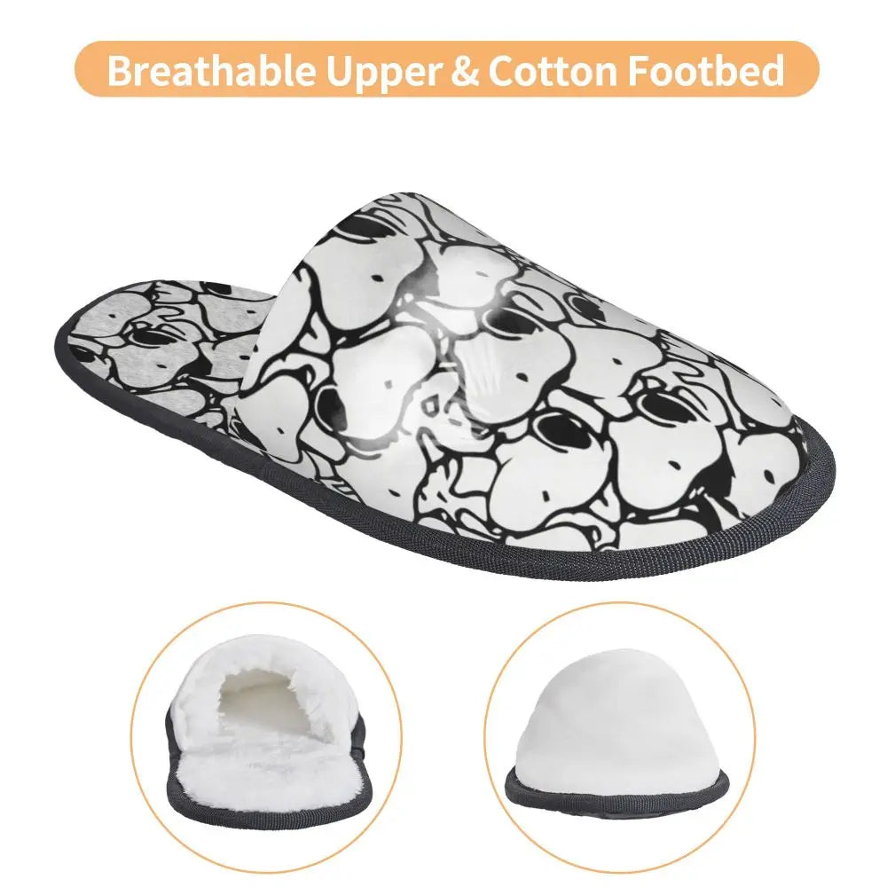 Memory Foam Pattern Slippers Faux Fur Snoopy Slippers