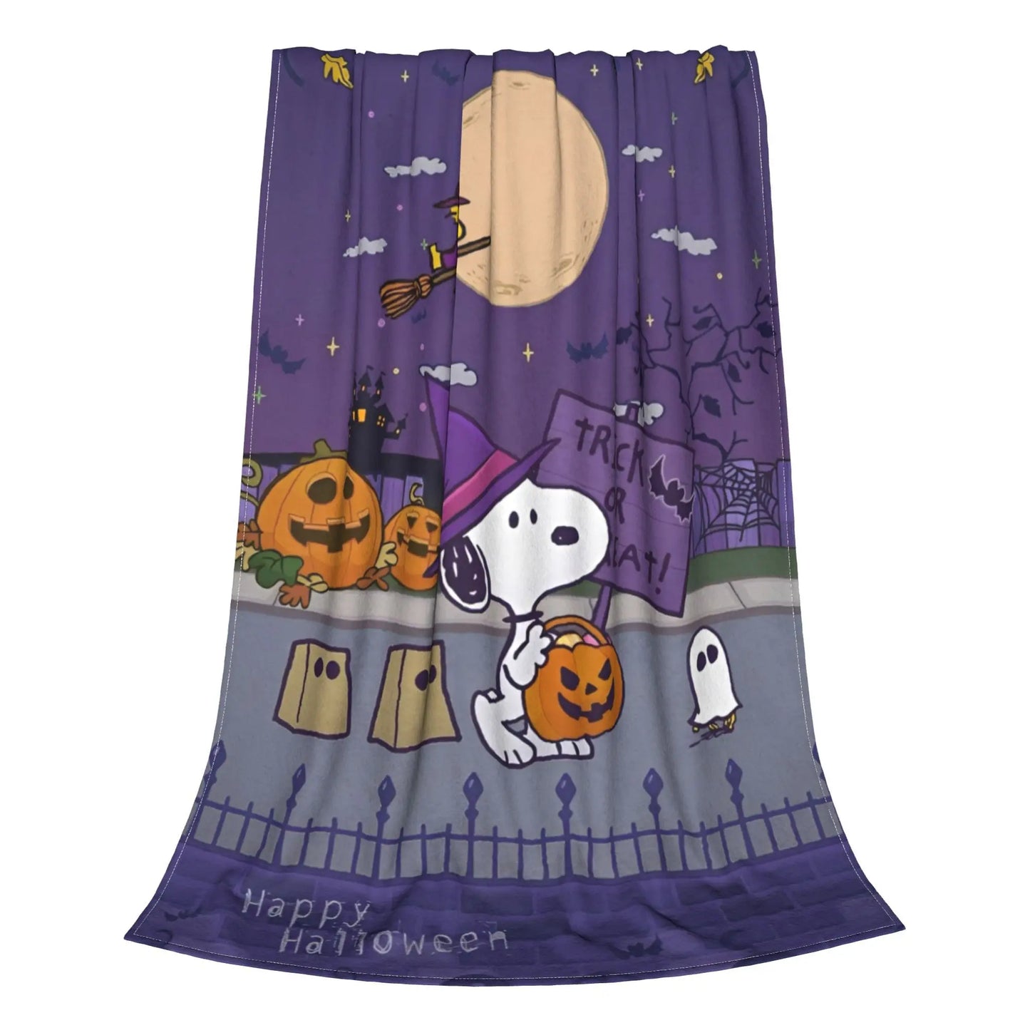 Halloween Pumpkin Cartoon Throw Blanket 50x60 Snoopy Blanket