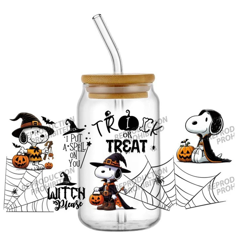 16oz Snoopy Cup UV DTF Transfer Waterproof Snoopy Cup