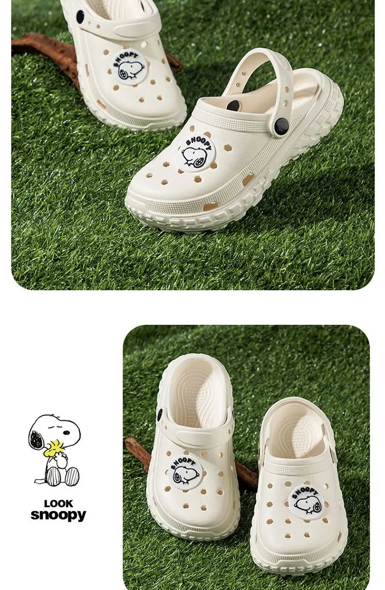 Cartoon Crocs Anti Slip Snoopy Shoes