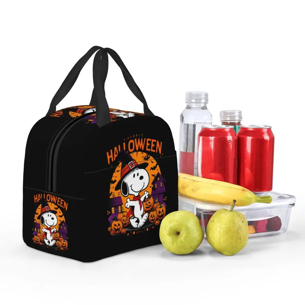 Snoopy Backpack Halloween Insulated Lunch Bag 22x20x13cm