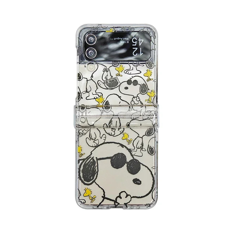 Snoopy Transparent Case Z Flip Snoopy Phone Case