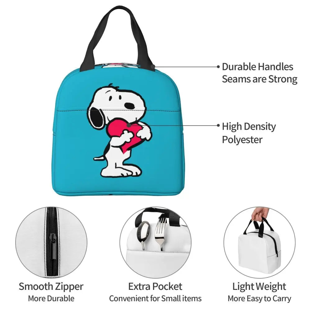 Snoopy Backpack Halloween Insulated Lunch Bag 22x20x13cm