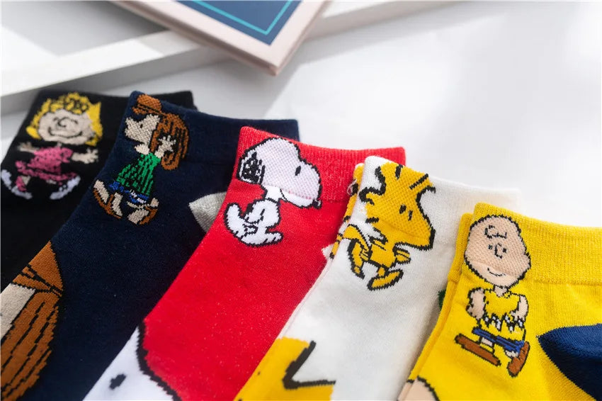 Low Tube Socks Women Men Cute Snoopy Socks
