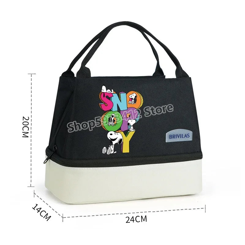 Snoopy Backpack Large Capacity Lunch Bags Insulated Cooler