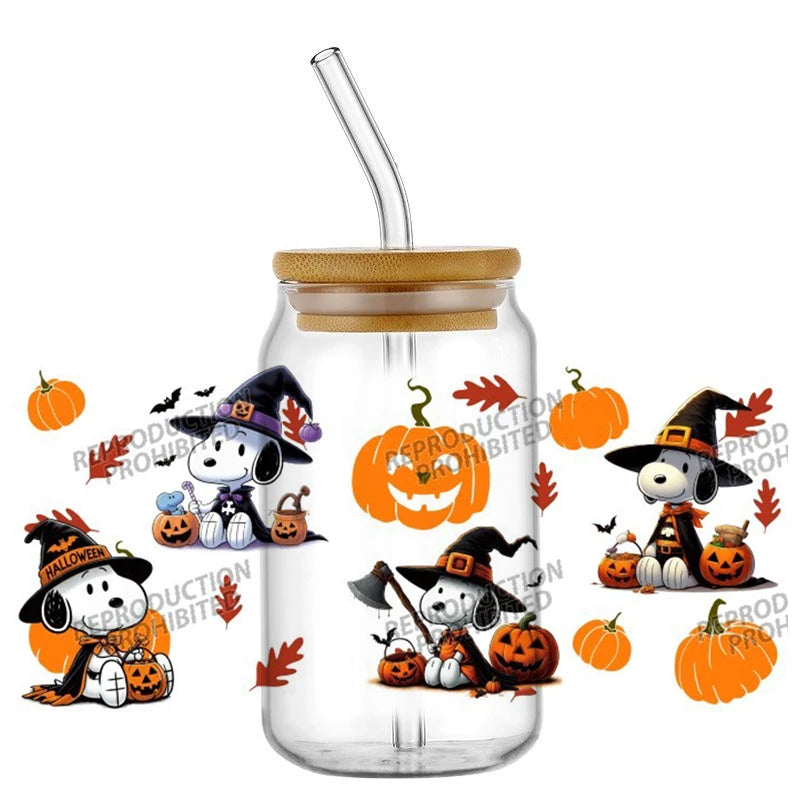 16oz Snoopy Cup UV DTF Transfer Waterproof Snoopy Cup