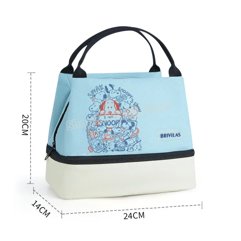 Snoopy Backpack Large Capacity Lunch Bags Insulated Cooler