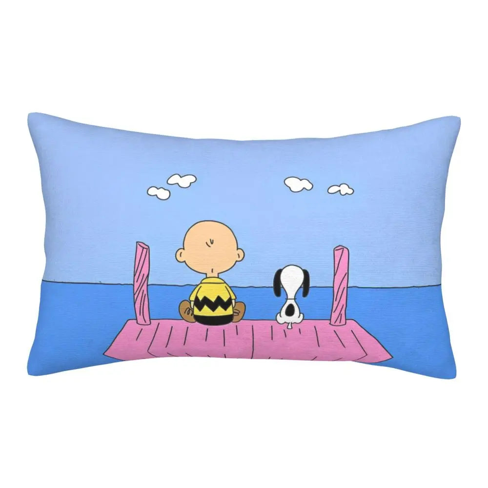 Cute Pillowcase 18in Square Red Snoopy Pillow