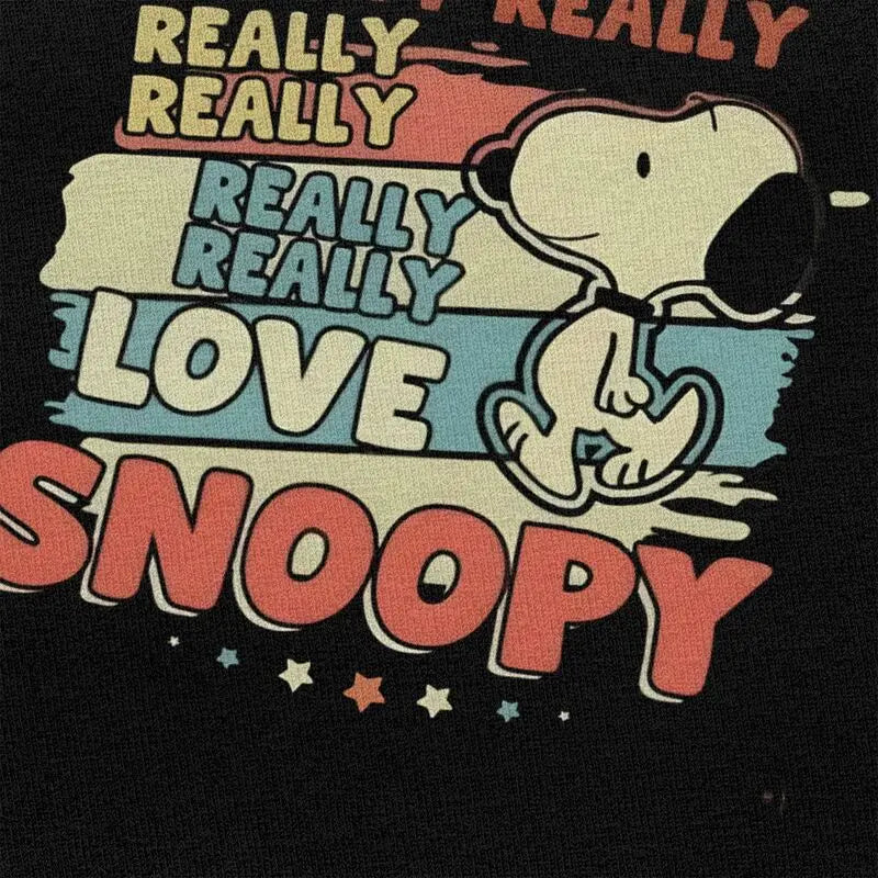 Custom Cute Cartoon Tee For Men Cotton Snoopy Shirt
