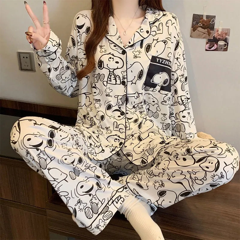 Full Print Women Pajama Set ZBN Snoopy Pyjama