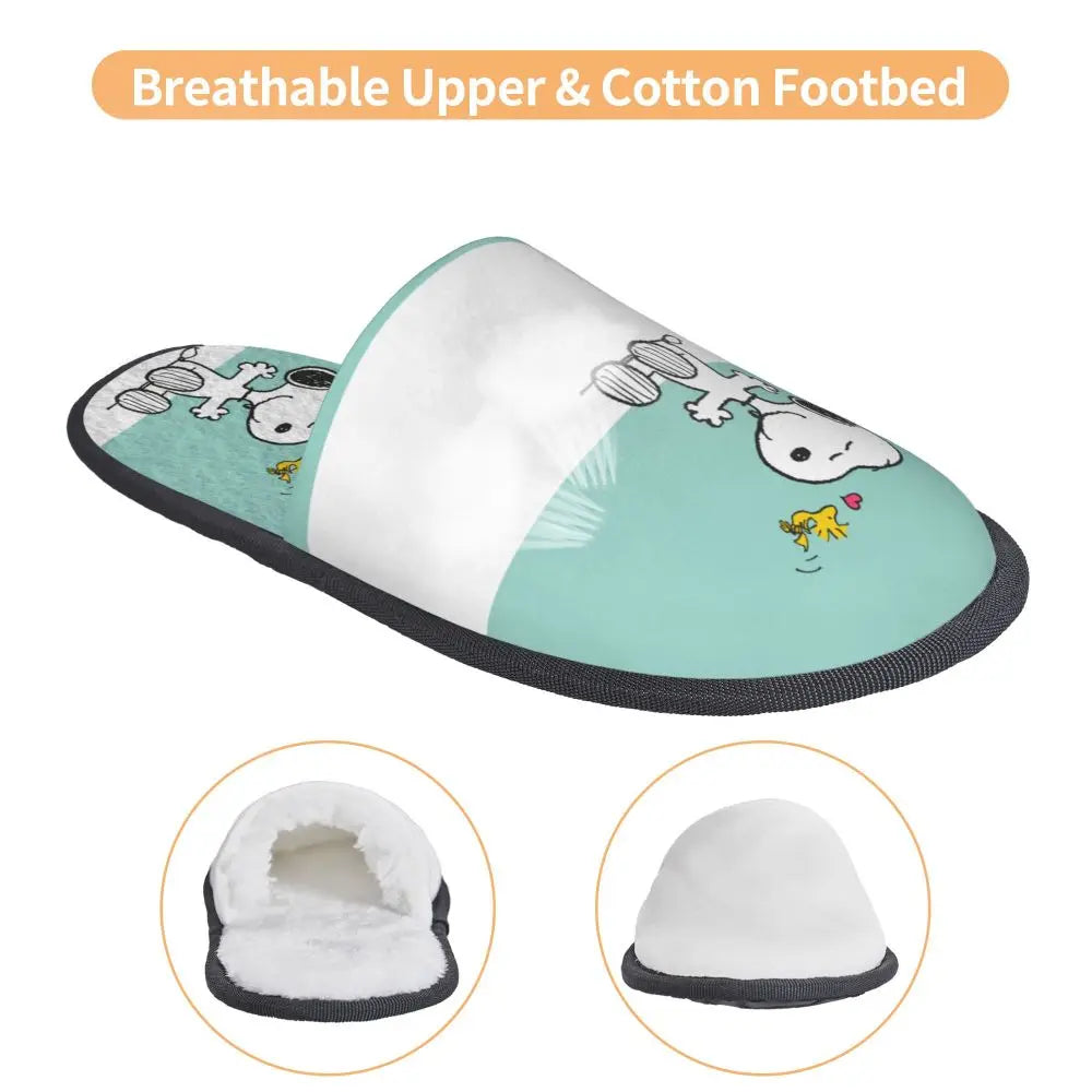 Custom Snoopys Collage Slippers for Bathroom Snoopy Slippers