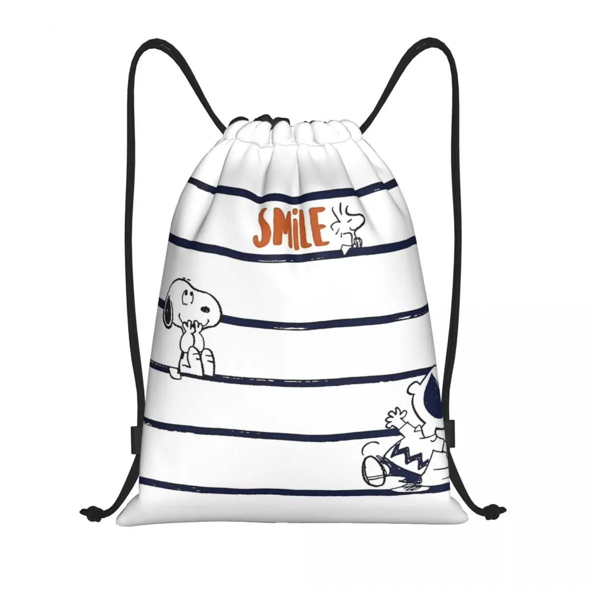 Snoopy Backpack Drawstring Sack Christmas Polyester