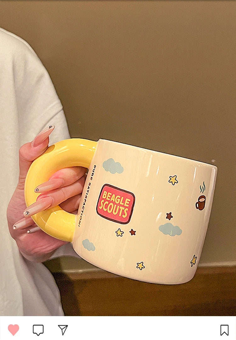 460ML Graduation Ceramic Mug Snoopy Cup