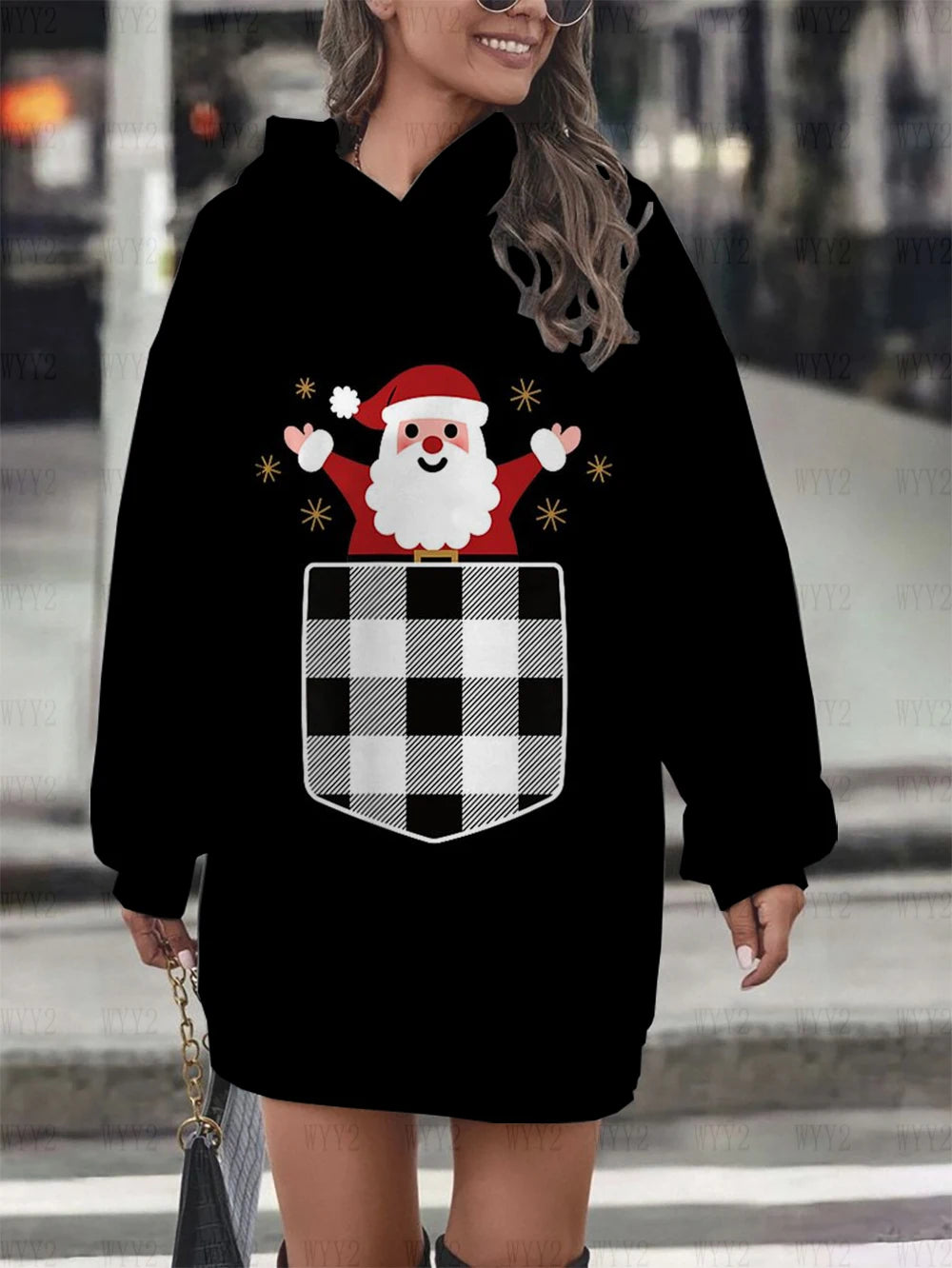 Womens Christmas Print Snoopy Hoodie