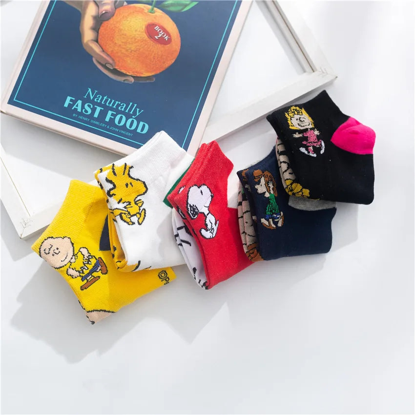 Low Tube Socks Women Men Cute Snoopy Socks