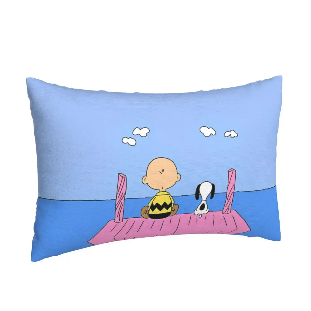 Cute Pillowcase 18in Square Red Snoopy Pillow