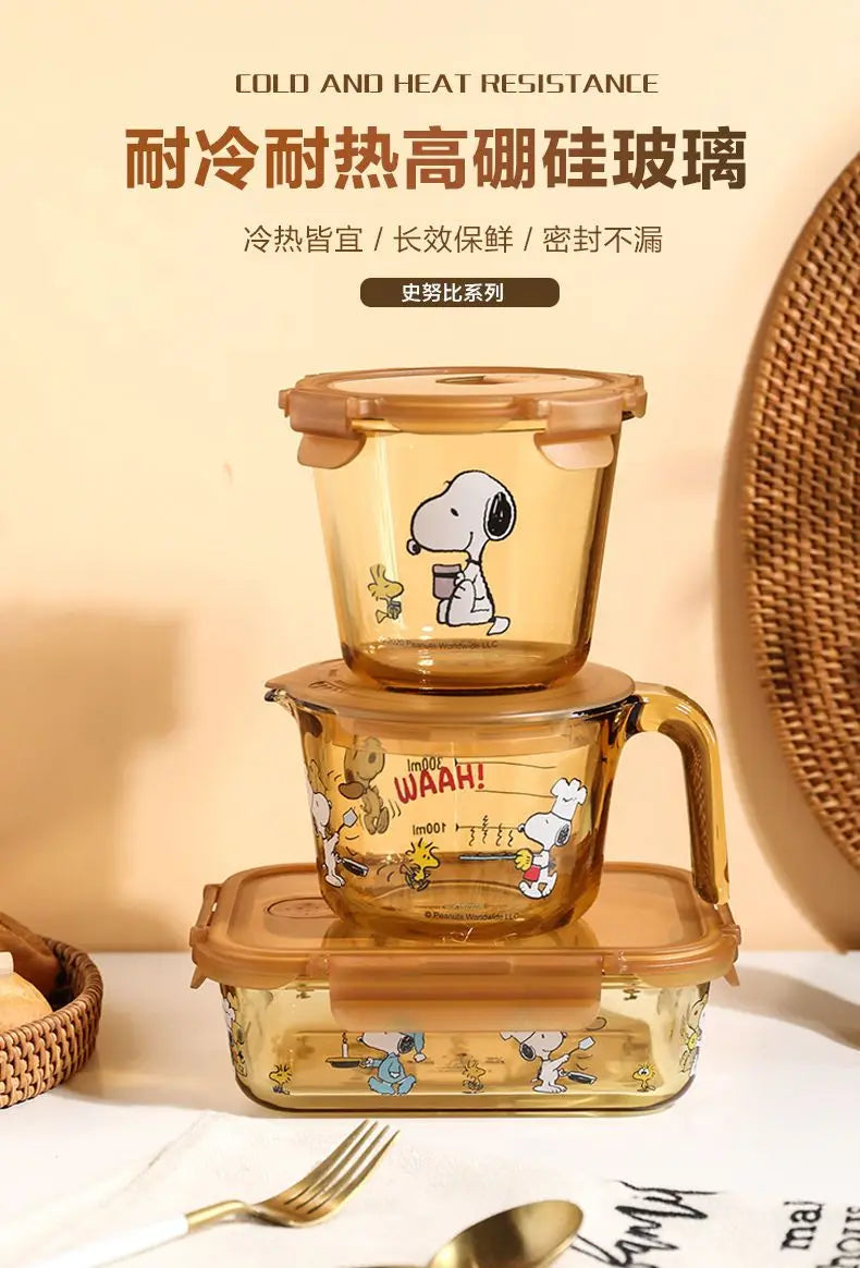 Snoopy Multi Layer Lunch Box Thermal Snoopy Luch Box