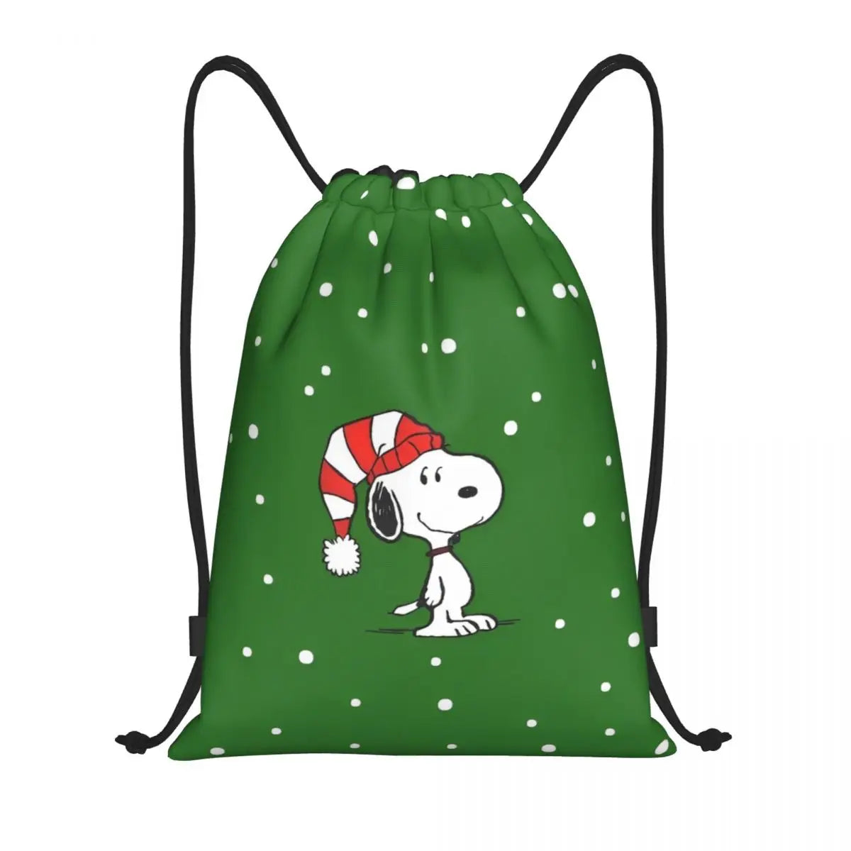 Snoopy Backpack Drawstring Sack Christmas Polyester