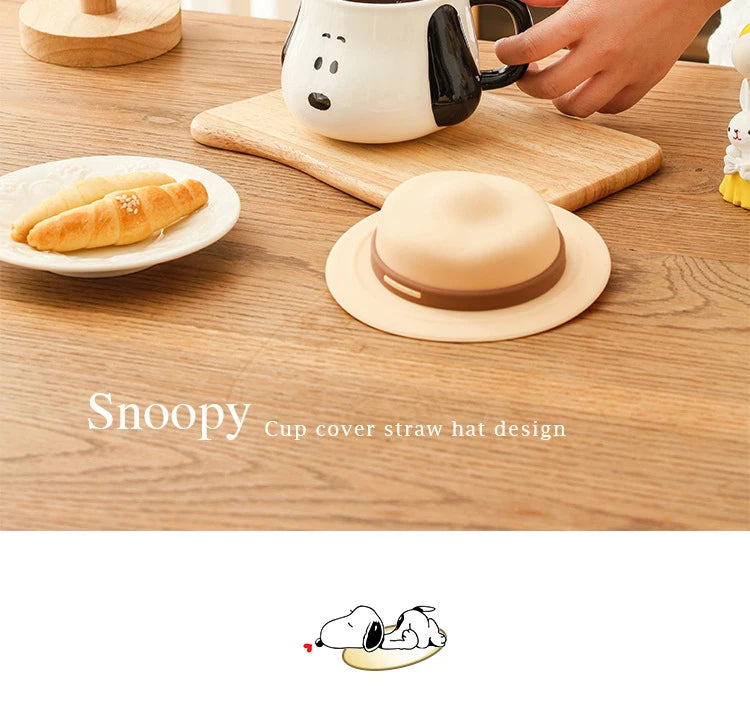 500ml Straw Hat Ceramic Mug Snoopy Cup