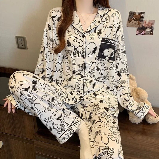 Full Print Women Pajama Set ZBN Snoopy Pyjama