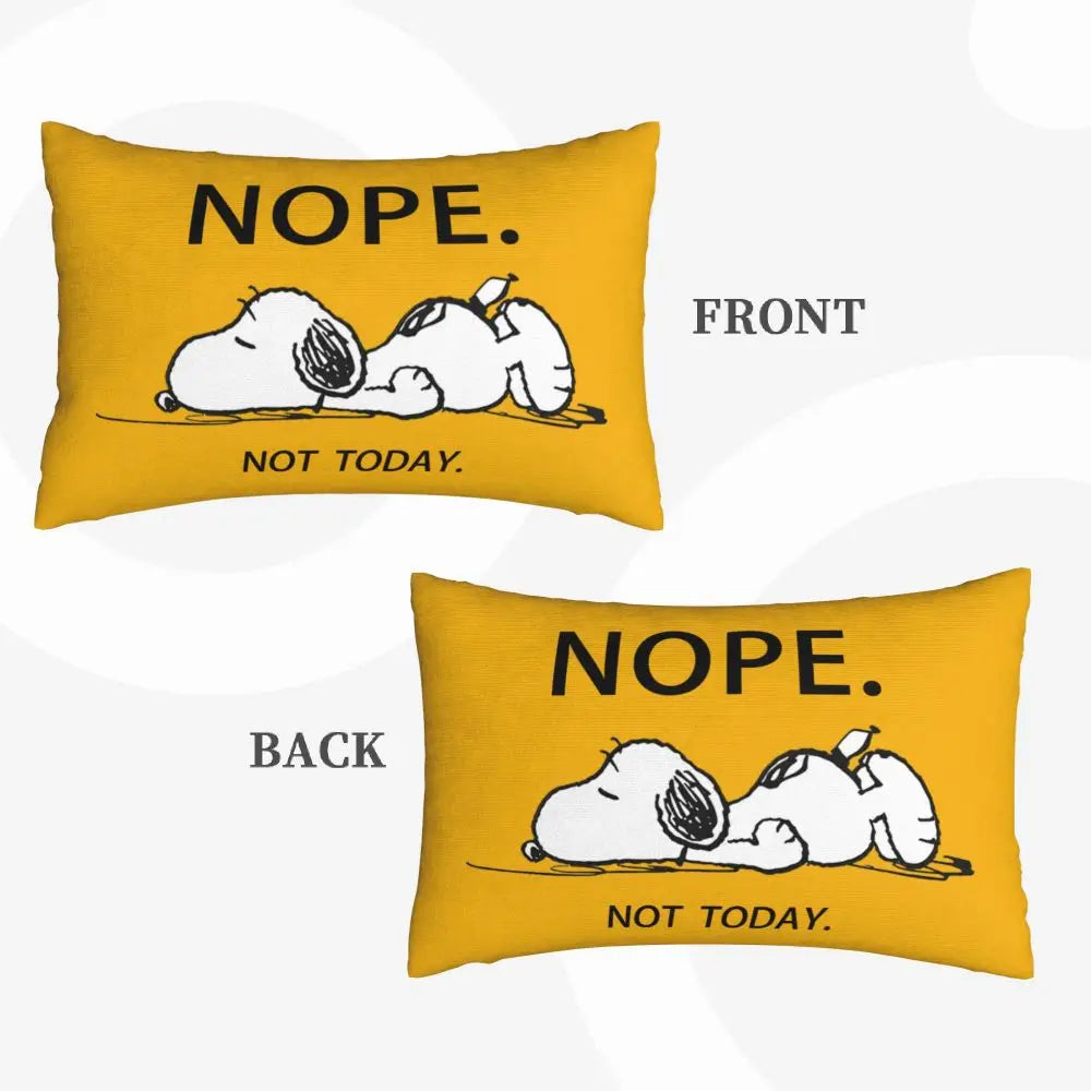 Cute Pillowcase 18in Square Red Snoopy Pillow