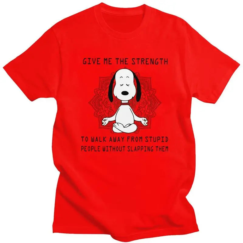 Men Snoopy Cartoon T Shirt 100 Percent Cotton Snoopy Shirt