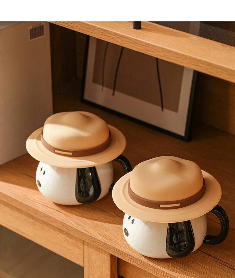 500ml Straw Hat Ceramic Mug Snoopy Cup
