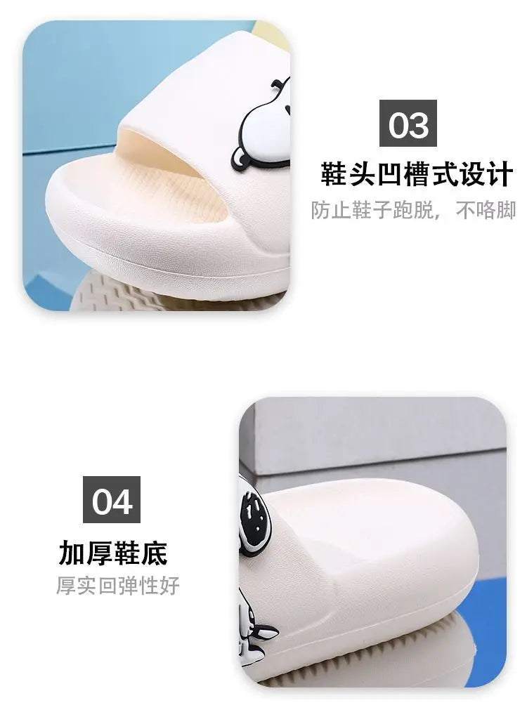 Snoopy Cartoon Slippers Lightweight Anti Slip Snoopy Shoes