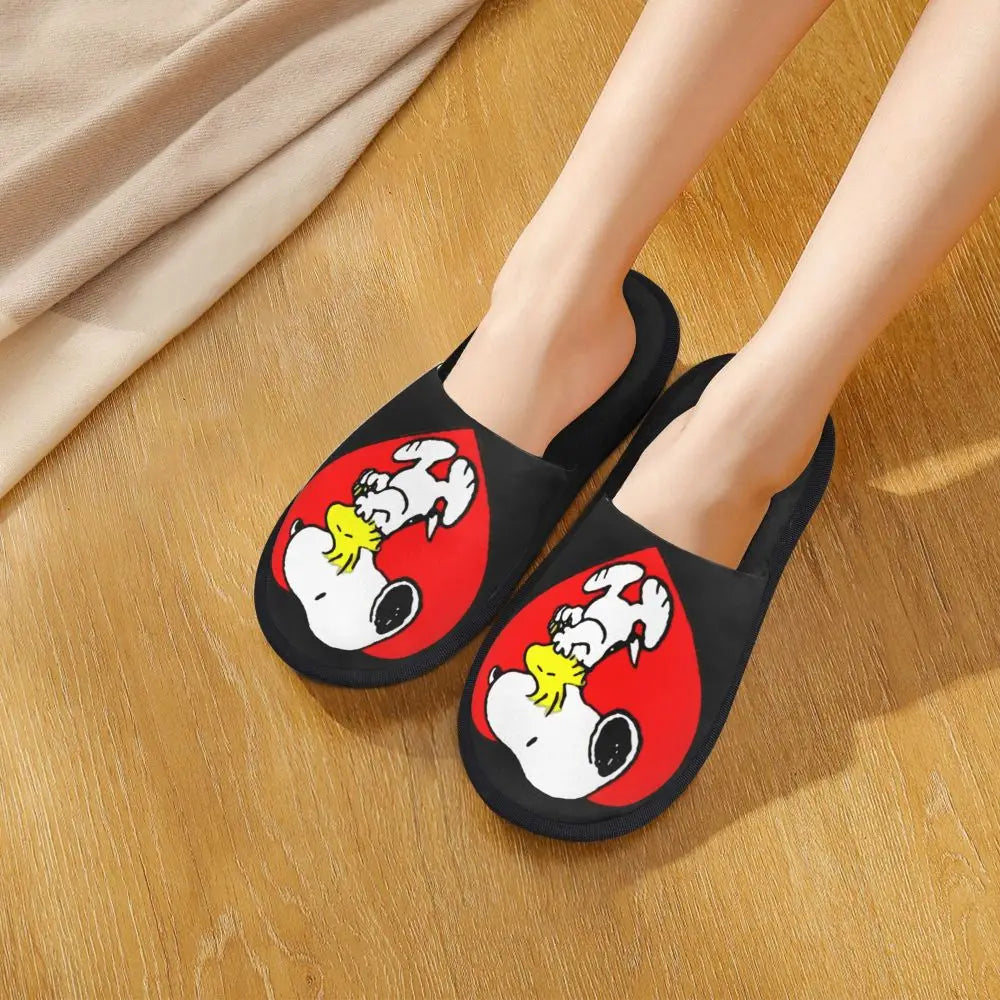 Custom Snoopys Collage Slippers for Bathroom Snoopy Slippers