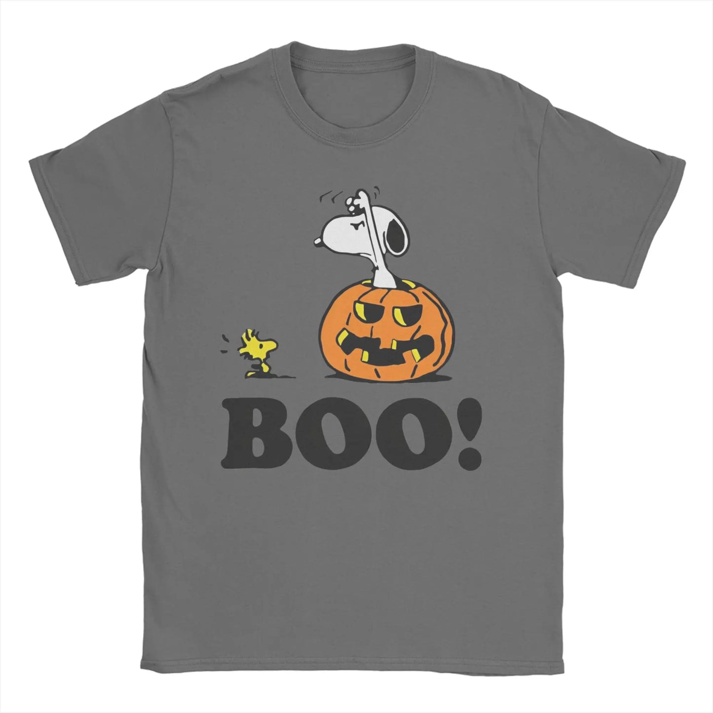 Halloween Pumpkin "Boo!" Graphic Cotton Tee Unisex Snoopy Shirt