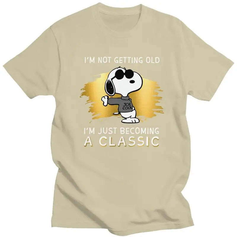 Men's Graphic Cotton T Shirt Not Getting Old Snoopy Shirt