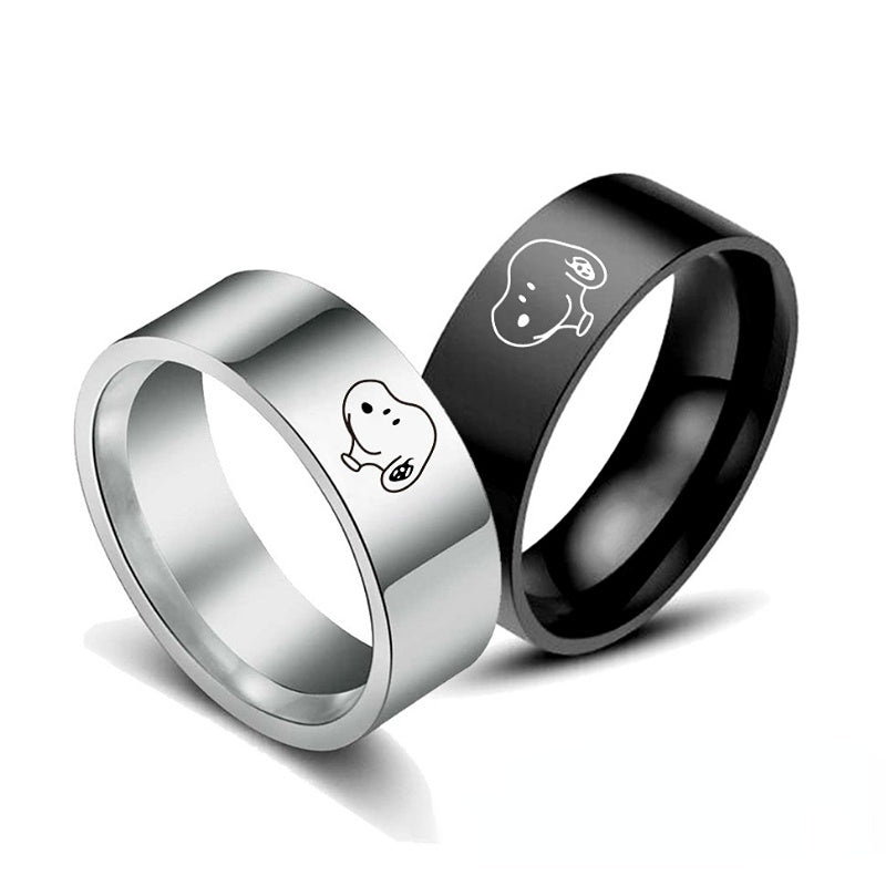 Titanium Alloy Ring Cartoon Gift Cute Snoopy Ring