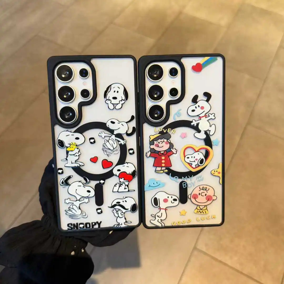 MagSafe Case for Samsung S22 S23 S24 S25 Snoopy Phone Case