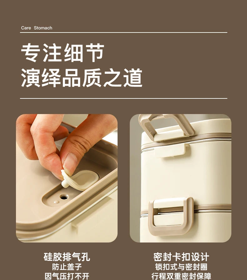 Stainless Steel Bento Box 2 Tier 500ml Snoopy Luch Box