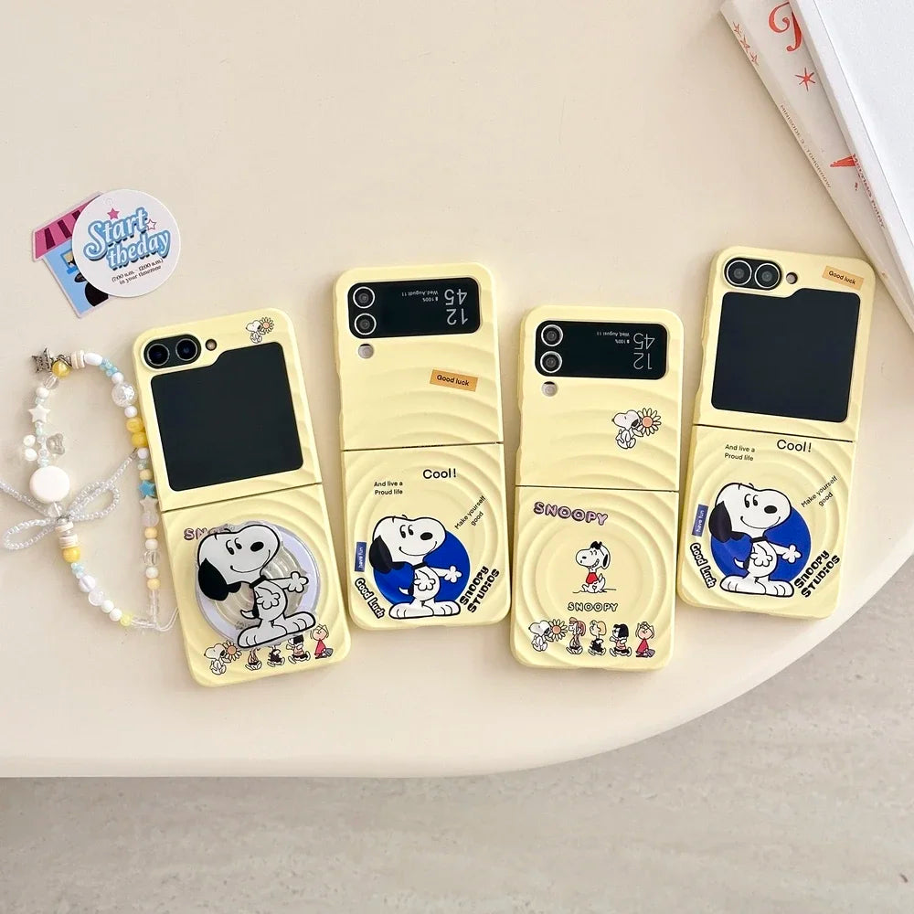 Magnetic Holder Case For Samsung Snoopy Phone Case