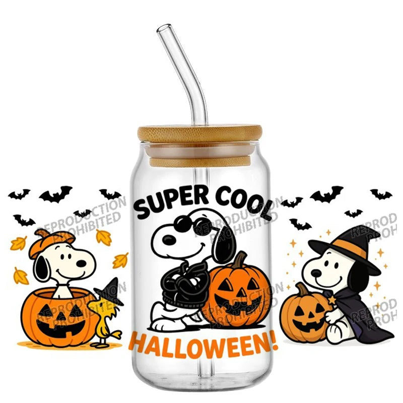 16oz Snoopy Cup UV DTF Transfer Waterproof Snoopy Cup