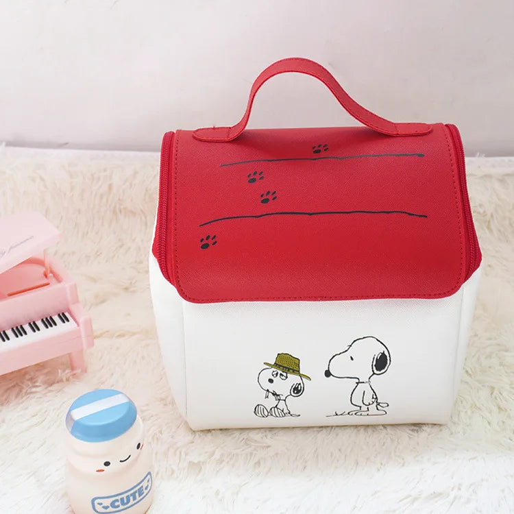 Snoopy Backpack Cosmetic Bag Cartoon House Car Shape Storage