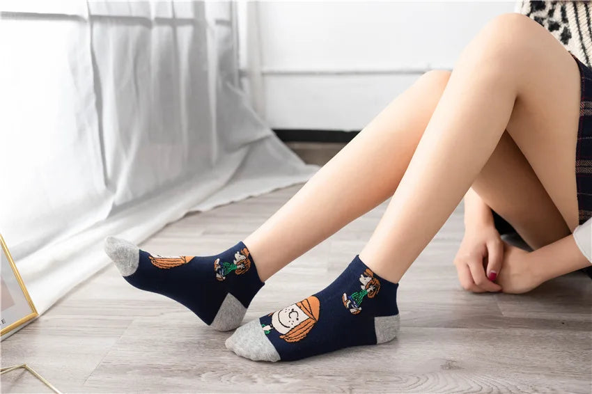 Low Tube Socks Women Men Cute Snoopy Socks