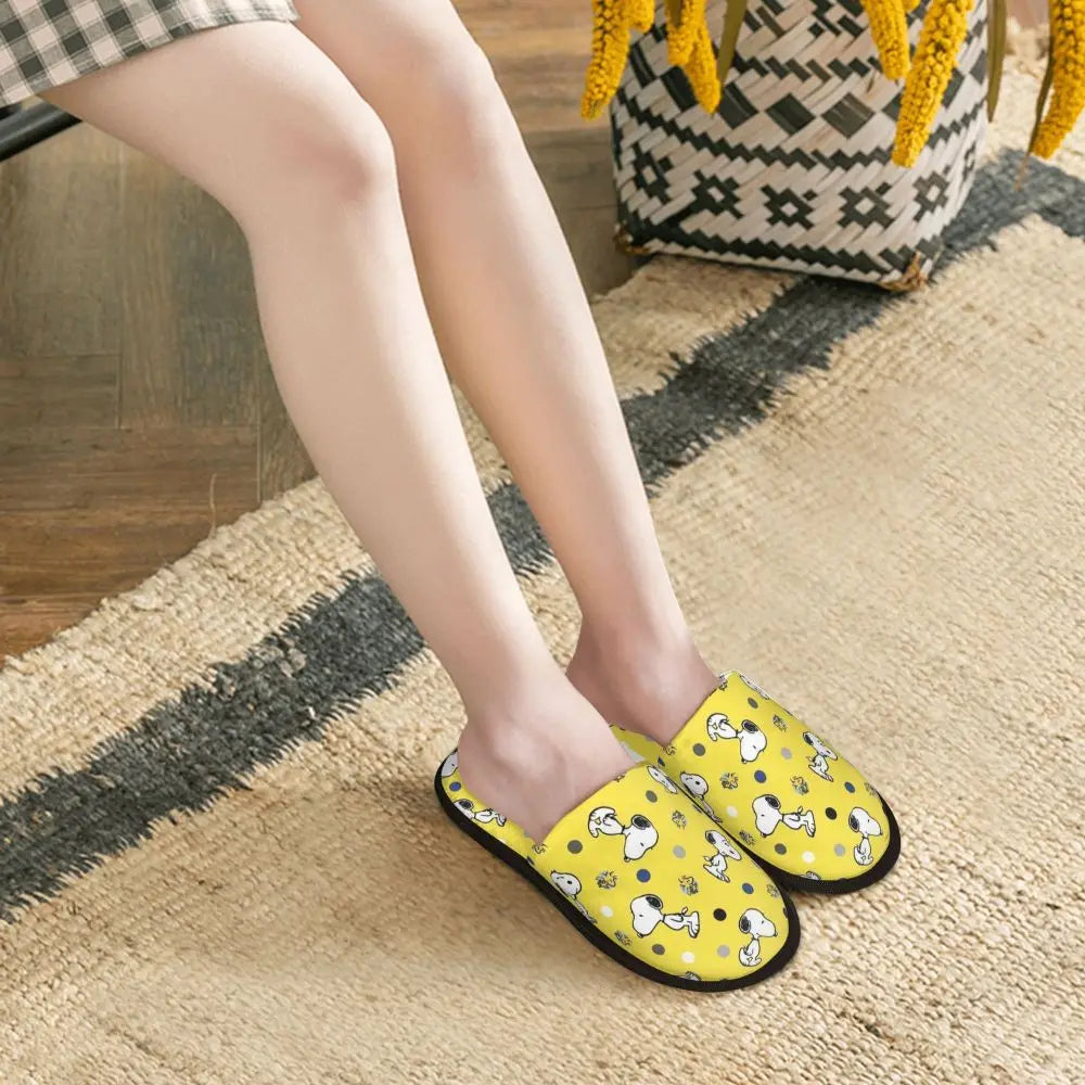 Custom Snoopys Collage Slippers for Bathroom Snoopy Slippers