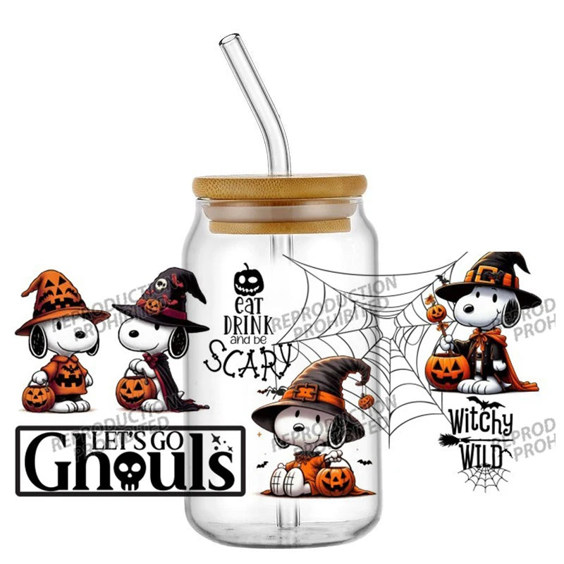 16oz Snoopy Cup UV DTF Transfer Waterproof Snoopy Cup