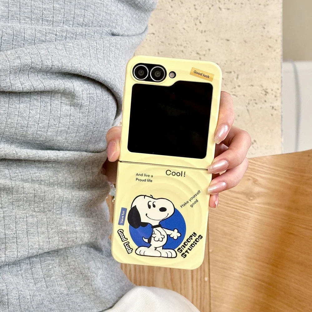 Magnetic Holder Case For Samsung Snoopy Phone Case
