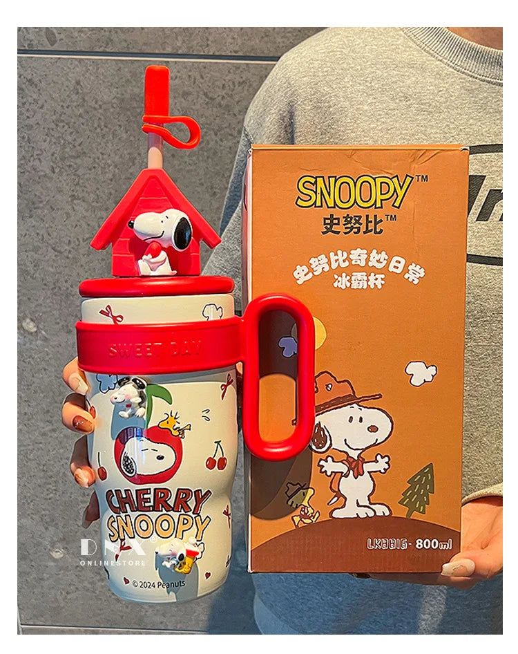800ML Stainless Vacuum Insulated Bottle Snoopy Mug