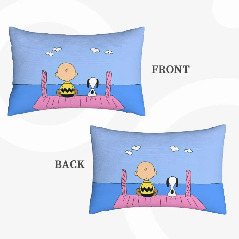 Cute Pillowcase 18in Square Red Snoopy Pillow