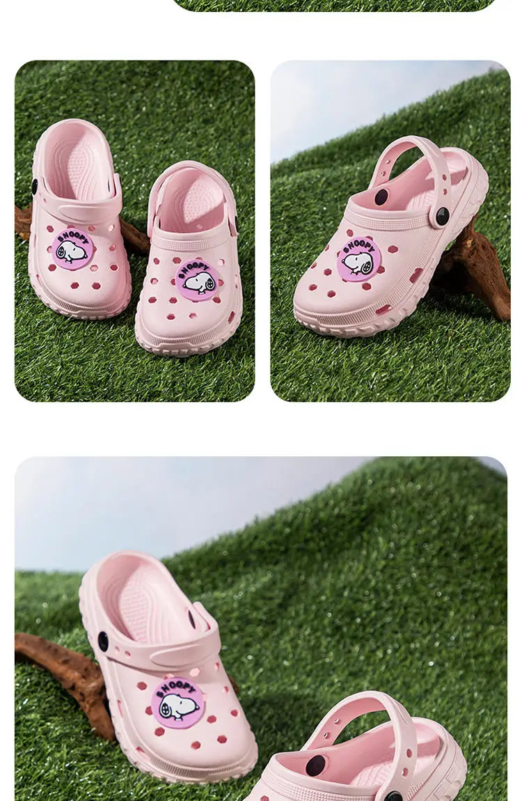 Cartoon Crocs Anti Slip Snoopy Shoes
