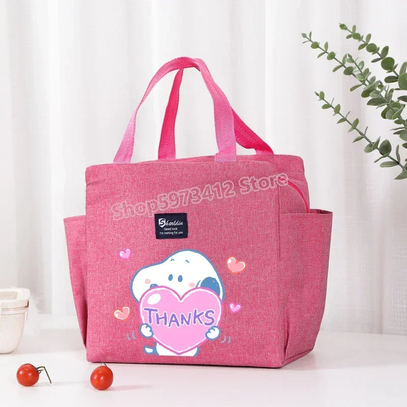 Snoopy Backpack Insulated Lunch Bag Bento Pack Ice Pack