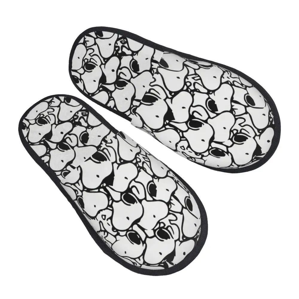 Custom Print Slippers Cartoon Memory Foam Cozy Snoopy Shoes