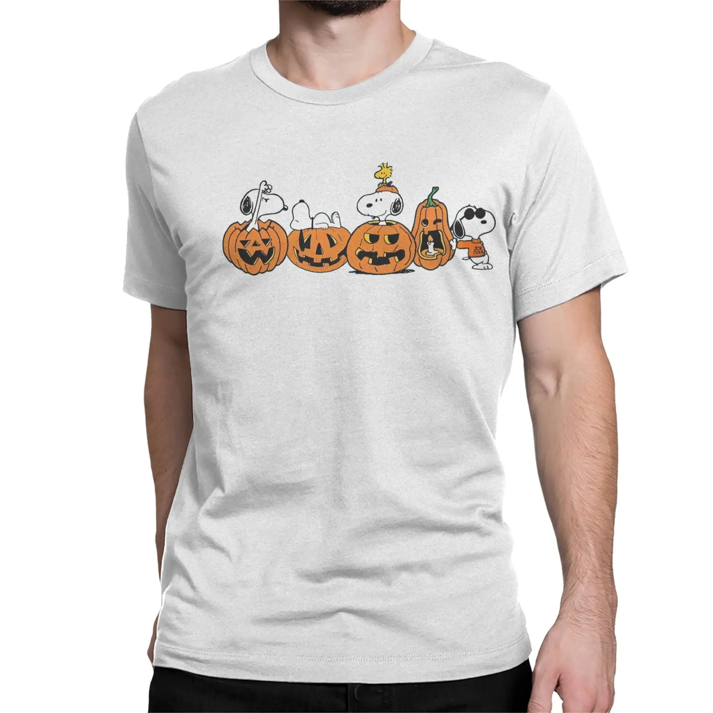 Unisex Snoopy Halloween Pumpkin Cotton Tee Snoopy Shirt