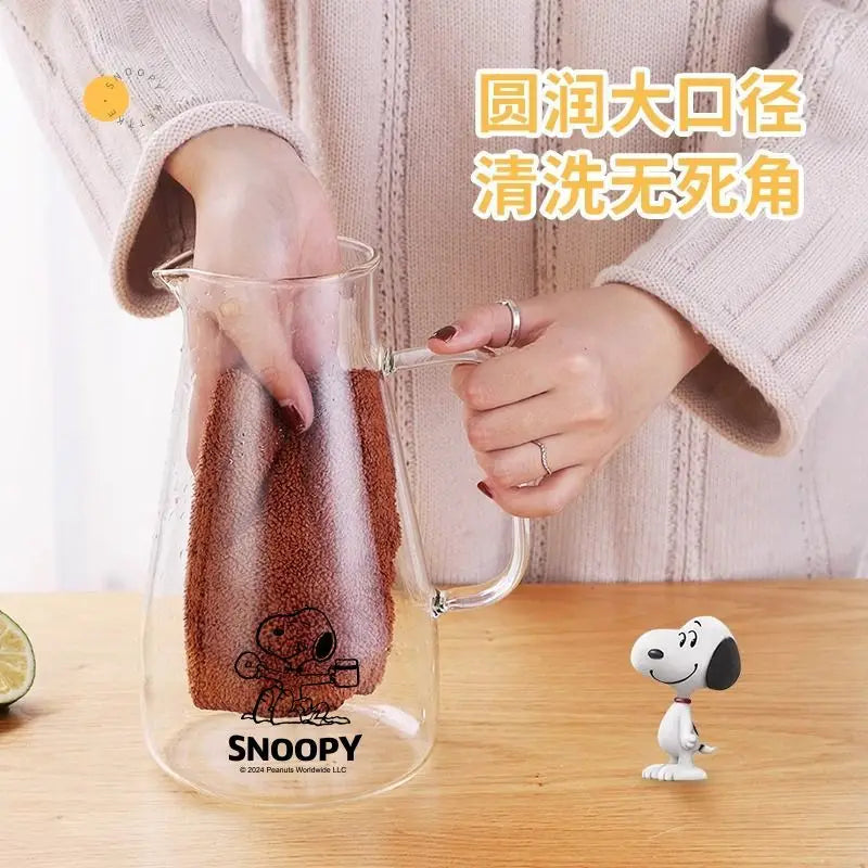 1500 ml Glass Water Jug Snoopy Cup