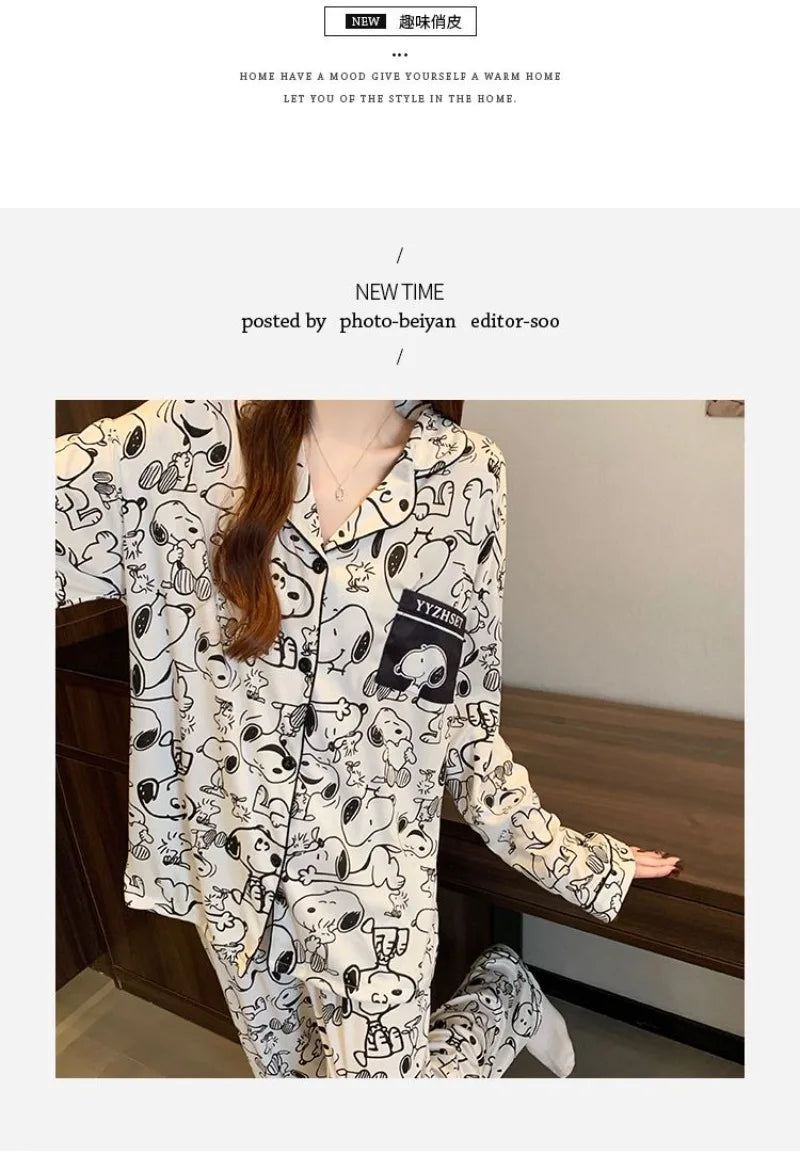Full Print Women Pajama Set ZBN Snoopy Pyjama