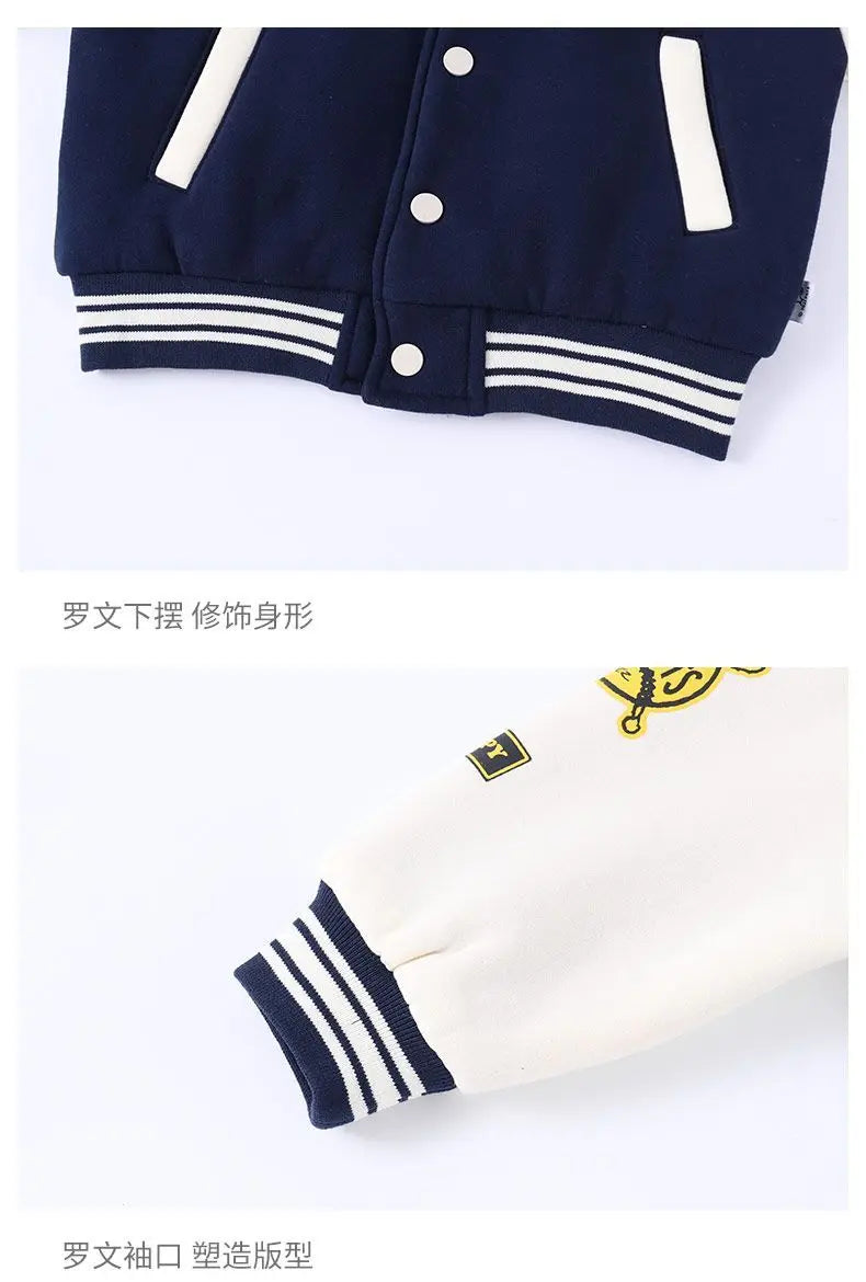 Snoopy cartoon cute student baseball jacket creative personality unisex children's autumn new style coat top gift wholesale